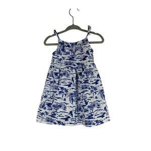CARTER’S Girl’s Dress -Featuring a Blue & White Tropical Print / Size: 12 Months